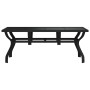Mesa de jardín acero y vidrio negro 180x80x70 cm en Mesas de jardín | Comprar online en Foru.es