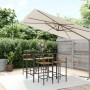 Mesa bar y taburetes jardín 5 pzas madera acacia ratán PE negro en Conjuntos de jardín | Comprar online en Foru.es