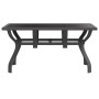 Mesa de jardín acero y vidrio gris y negro 140x70x70 cm en Mesas de jardín | Comprar online en Foru.es