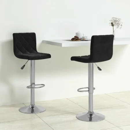 Taburetes de cocina 2 unidades terciopelo negro de vidaXL, Taburetes de cocina - Ref: Foro24-333684, Precio: 109,99 €, Descue...