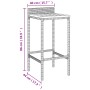 Mesa y taburetes altos jardín 3 pzas madera y ratán PE gris en Conjuntos de jardín | Comprar online en Foru.es
