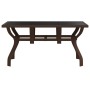 Mesa de jardín acero y vidrio marrón y negro 140x70x70 cm en Mesas de jardín | Comprar online en Foru.es
