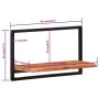 Estantes de pared 2 unidades madera maciza acacia 60x25x35 cm de vidaXL, Estantes y estanterías - Ref: Foro24-338459, Precio:...