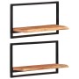 Estantes de pared 2 unidades madera maciza acacia 60x25x35 cm de vidaXL, Estantes y estanterías - Ref: Foro24-338459, Precio:...