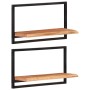 Estantes de pared 2 unidades madera maciza acacia 60x25x35 cm de vidaXL, Estantes y estanterías - Ref: Foro24-338459, Precio:...