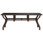 Mesa de jardín acero y vidrio marrón y negro 180x80x70 cm en Mesas de jardín | Comprar online en Foru.es