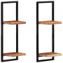 Estantes de pared 2 unidades madera maciza acacia 25x25x75 cm de vidaXL, Estantes y estanterías - Ref: Foro24-338462, Precio:...