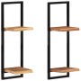 Estantes de pared 2 unidades madera maciza acacia 25x25x75 cm de vidaXL, Estantes y estanterías - Ref: Foro24-338462, Precio:...