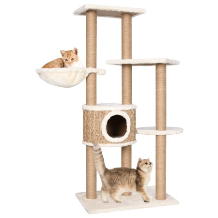 Árbol para gatos con poste rascador 126 cm hierba marina en Mobiliario para gatos | Comprar online en Foru.es