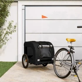 Pet Bicycle Trailer Iron Oxford Cloth Black by vidaXL, pet strollers - Ref: Foro24-93842, Price: 98,70 €, Discount: %