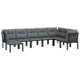 Juego de muebles de jardín 8 pzas ratán sintético negro y gris en Conjuntos de jardín | Comprar online en Foru.es