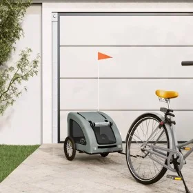 Pet Bicycle Trailer Iron Oxford Cloth Gray by vidaXL, pet strollers - Ref: Foro24-93958, Price: 99,89 €, Discount: %
