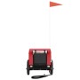 Remolque de bicicleta mascotas hierro tela Oxford rojo negro de vidaXL, Cochecitos para mascotas - Ref: Foro24-93992, Precio:...