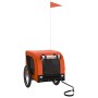 Remolque de bicicleta mascotas hierro tela Oxford naranja negro de vidaXL, Cochecitos para mascotas - Ref: Foro24-93998, Prec...