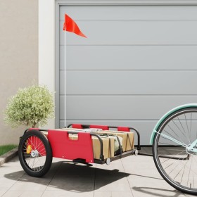Remolque para bicicletas hierro y tela Oxford rojo de vidaXL, Remolques para bicicletas - Ref: Foro24-94174, Precio: 100,35 €...