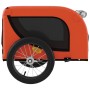 Remolque de bicicleta mascotas hierro tela Oxford naranja negro de vidaXL, Cochecitos para mascotas - Ref: Foro24-93998, Prec...