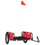 Remolque para bicicletas hierro y tela Oxford rojo de vidaXL, Remolques para bicicletas - Ref: Foro24-94174, Precio: 100,35 €...