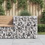 Cesta de gaviones hierro galvanizado color plateado 70x70x65 cm de vidaXL, Maceteros y jardineras - Ref: Foro24-364850, Preci...
