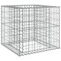 Cesta de gaviones hierro galvanizado color plateado 70x70x65 cm de vidaXL, Maceteros y jardineras - Ref: Foro24-364850, Preci...
