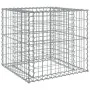 Cesta de gaviones hierro galvanizado color plateado 70x70x65 cm de vidaXL, Maceteros y jardineras - Ref: Foro24-364850, Preci...