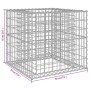 Cesta de gaviones hierro galvanizado color plateado 70x70x65 cm de vidaXL, Maceteros y jardineras - Ref: Foro24-364850, Preci...