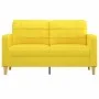2 seater sofa in light yellow fabric 140 cm by vidaXL, Sofas - Ref: Foro24-359096, Price: 190,33 €, Discount: %