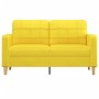 Sofá de 2 plazas de tela amarillo claro 140 cm de vidaXL, Sofás - Ref: Foro24-359096, Precio: 180,24 €, Descuento: %