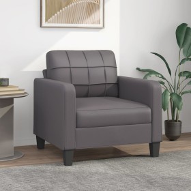 Sillón cuero sintético gris 60 cm de vidaXL, Sofás - Ref: Foro24-359109, Precio: 135,56 €, Descuento: %