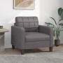 Sillón cuero sintético gris 60 cm de vidaXL, Sofás - Ref: Foro24-359109, Precio: 135,56 €, Descuento: %