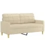 Sofá de 2 plazas de tela color crema 140 cm de vidaXL, Sofás - Ref: Foro24-359093, Precio: 191,31 €, Descuento: %