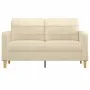 Sofá de 2 plazas de tela color crema 140 cm de vidaXL, Sofás - Ref: Foro24-359093, Precio: 191,31 €, Descuento: %