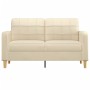 Sofá de 2 plazas de tela color crema 140 cm de vidaXL, Sofás - Ref: Foro24-359093, Precio: 193,31 €, Descuento: %