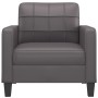 Sillón cuero sintético gris 60 cm de vidaXL, Sofás - Ref: Foro24-359109, Precio: 135,56 €, Descuento: %