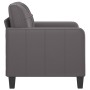 Sillón cuero sintético gris 60 cm de vidaXL, Sofás - Ref: Foro24-359109, Precio: 135,56 €, Descuento: %