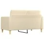 Sofá de 2 plazas de tela color crema 140 cm de vidaXL, Sofás - Ref: Foro24-359093, Precio: 191,31 €, Descuento: %