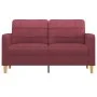 Sofá de 2 plazas de tela rojo tinto 140 cm de vidaXL, Sofás - Ref: Foro24-359097, Precio: 189,62 €, Descuento: %
