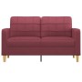 Sofá de 2 plazas de tela rojo tinto 140 cm de vidaXL, Sofás - Ref: Foro24-359097, Precio: 192,85 €, Descuento: %