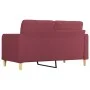 Sofá de 2 plazas de tela rojo tinto 140 cm de vidaXL, Sofás - Ref: Foro24-359097, Precio: 189,62 €, Descuento: %