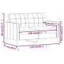 Sofá de 2 plazas de tela rojo tinto 140 cm de vidaXL, Sofás - Ref: Foro24-359097, Precio: 189,62 €, Descuento: %