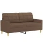 Sofá de 2 plazas de tela marrón 140 cm de vidaXL, Sofás - Ref: Foro24-359094, Precio: 189,57 €, Descuento: %