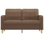 Sofá de 2 plazas de tela marrón 140 cm de vidaXL, Sofás - Ref: Foro24-359094, Precio: 195,28 €, Descuento: %