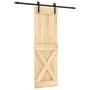 Schiebetür mit Beschlägen aus massivem Kiefernholz, 70 x 210 cm von vidaXL, Türen - Ref: Foro24-3202979, Preis: 152,99 €, Rab...