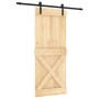 Puerta corredera con herrajes madera maciza de pino 85x210 cm de vidaXL, Puertas - Ref: Foro24-3202981, Precio: 178,61 €, Des...