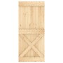 Puerta corredera con herrajes madera maciza de pino 90x210 cm de vidaXL, Puertas - Ref: Foro24-3202982, Precio: 189,40 €, Des...
