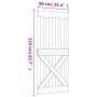 Puerta corredera con herrajes madera maciza de pino 90x210 cm de vidaXL, Puertas - Ref: Foro24-3202982, Precio: 189,40 €, Des...