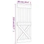 Puerta corredera con herrajes madera maciza de pino 90x210 cm de vidaXL, Puertas - Ref: Foro24-3202982, Precio: 185,87 €, Des...