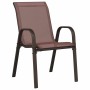 Sillas de jardín apilables 6 unidades textilene marrón en Sillas de jardín | Comprar online en Foru.es