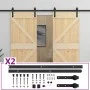 Puerta corredera con herrajes madera maciza de pino 90x210 cm de vidaXL, Puertas - Ref: Foro24-3057594, Precio: 363,51 €, Des...