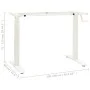 Estructura de escritorio de altura ajustable manivela blanco de vidaXL, Cubículos y mesas de trabajo - Ref: Foro24-321718, Pr...