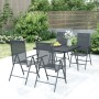 Juego de comedor de jardín 5 piezas acero gris antracita en Conjuntos de jardín | Comprar online en Foru.es